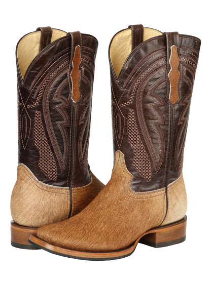Men's El General  Western Boot Cow Hair- Brown 45669