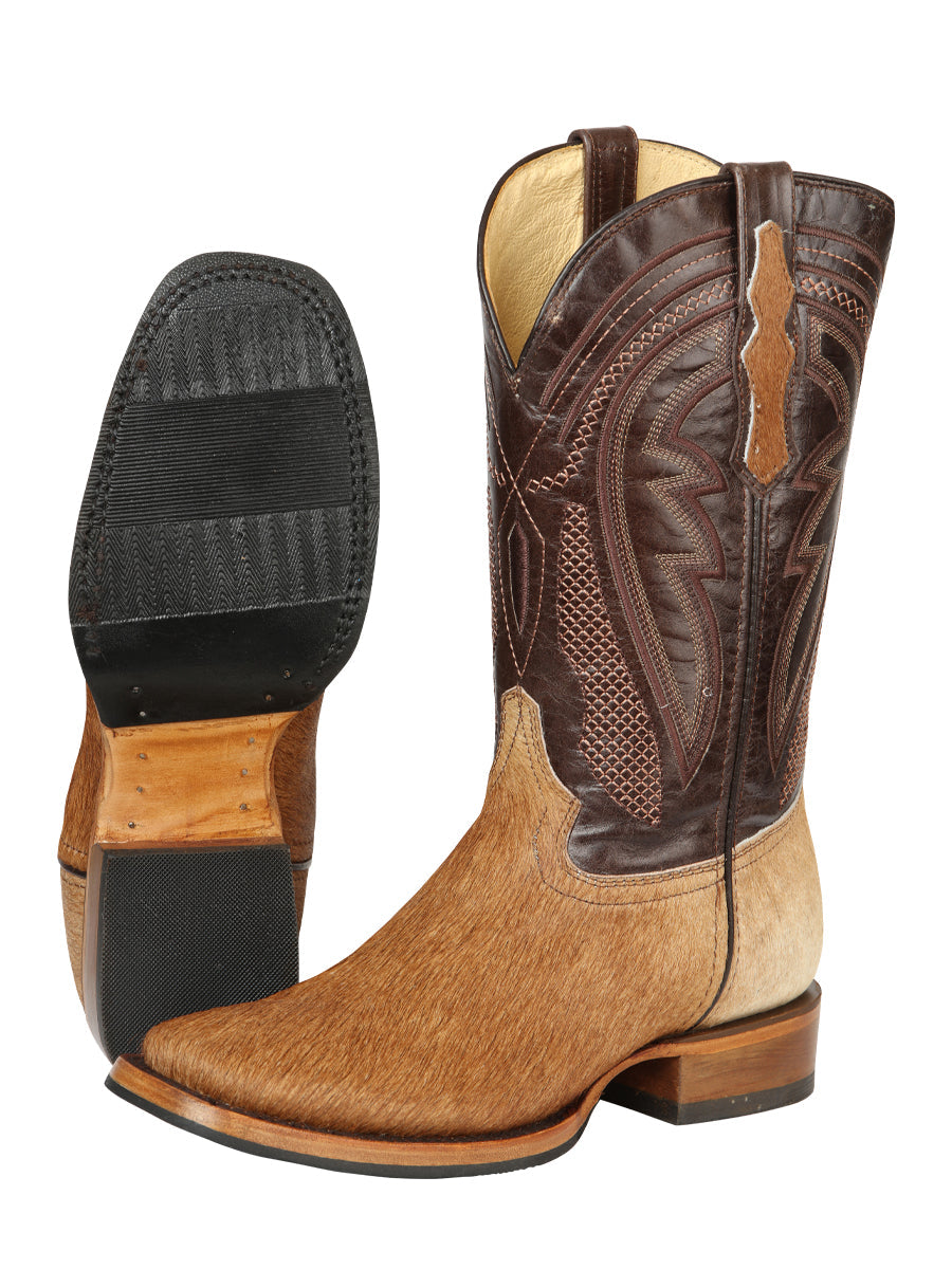 Men's El General  Western Boot Cow Hair- Brown 45669