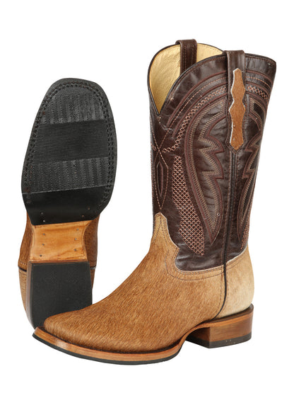 Men's El General  Western Boot Cow Hair- Brown 45669