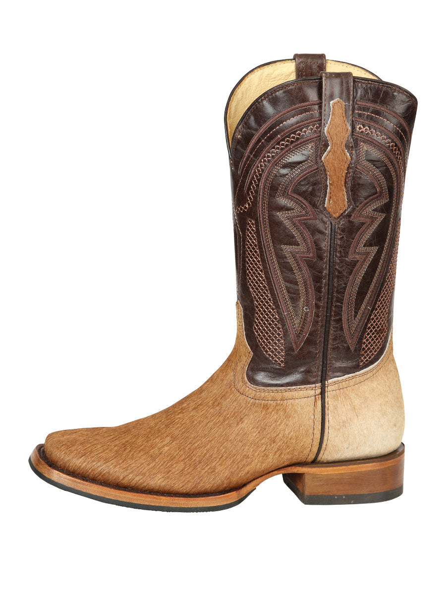Men's El General  Western Boot Cow Hair- Brown 45669