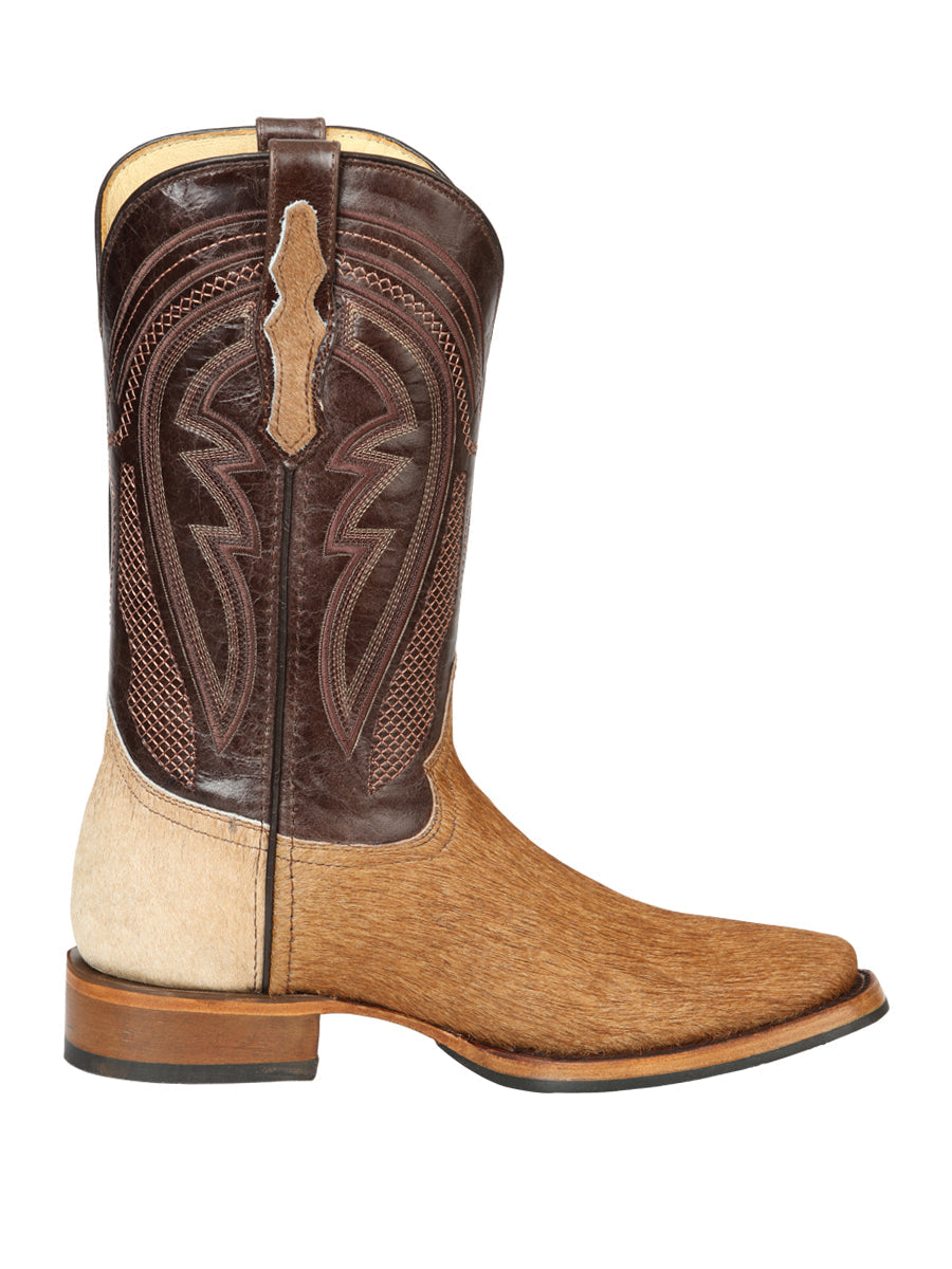 Men's El General  Western Boot Cow Hair- Brown 45669