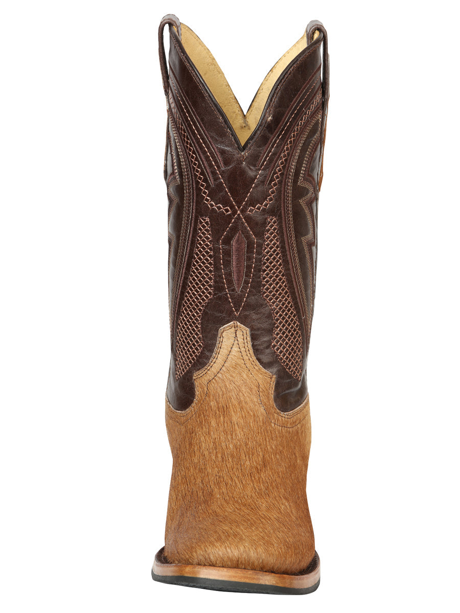 Men's El General  Western Boot Cow Hair- Brown 45669