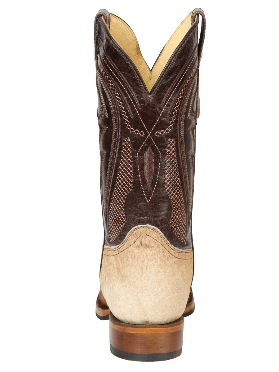 Men's El General  Western Boot Cow Hair- Brown 45669
