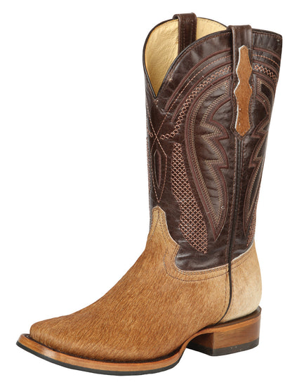 Men's El General  Western Boot Cow Hair- Brown 45669