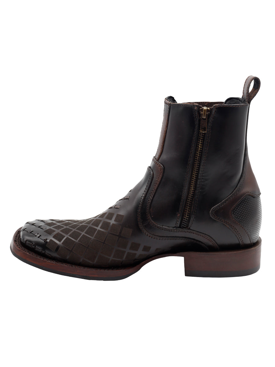 Men's El General Ankle Boot Pull up- Tobacco 45673