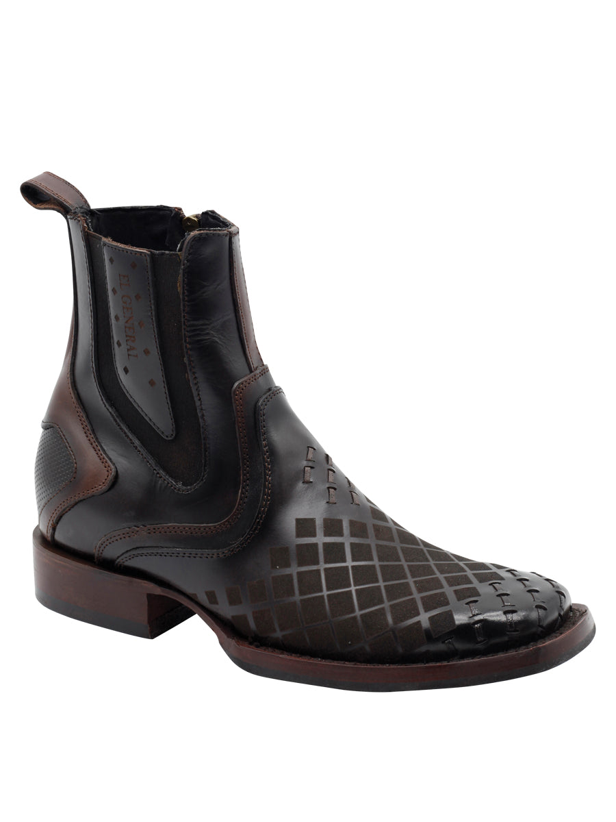 Men's El General Ankle Boot Pull up- Tobacco 45673