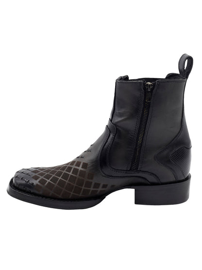 Men's El General Ankle Boots Pull Up- Gray 45674