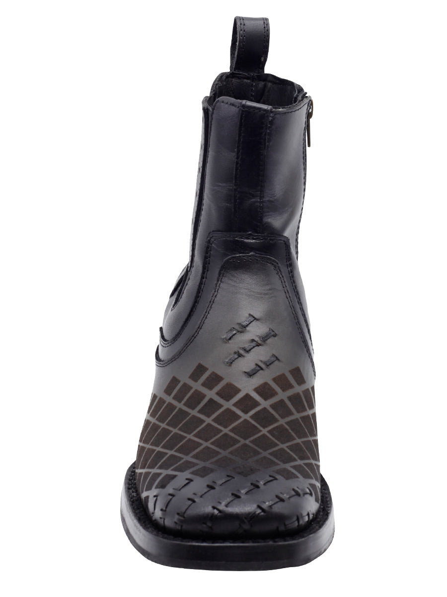 Men's El General Ankle Boots Pull Up- Gray 45674