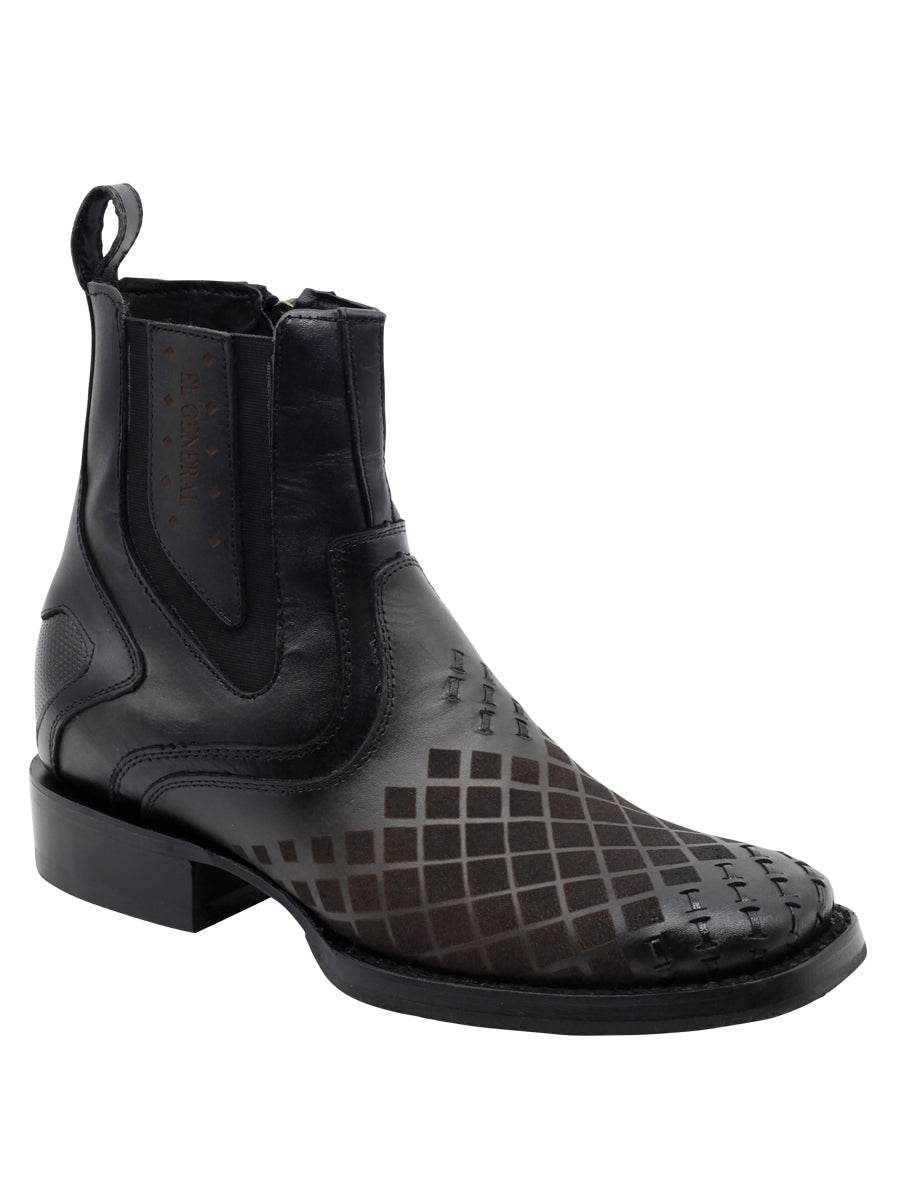 Men's El General Ankle Boots Pull Up- Gray 45674