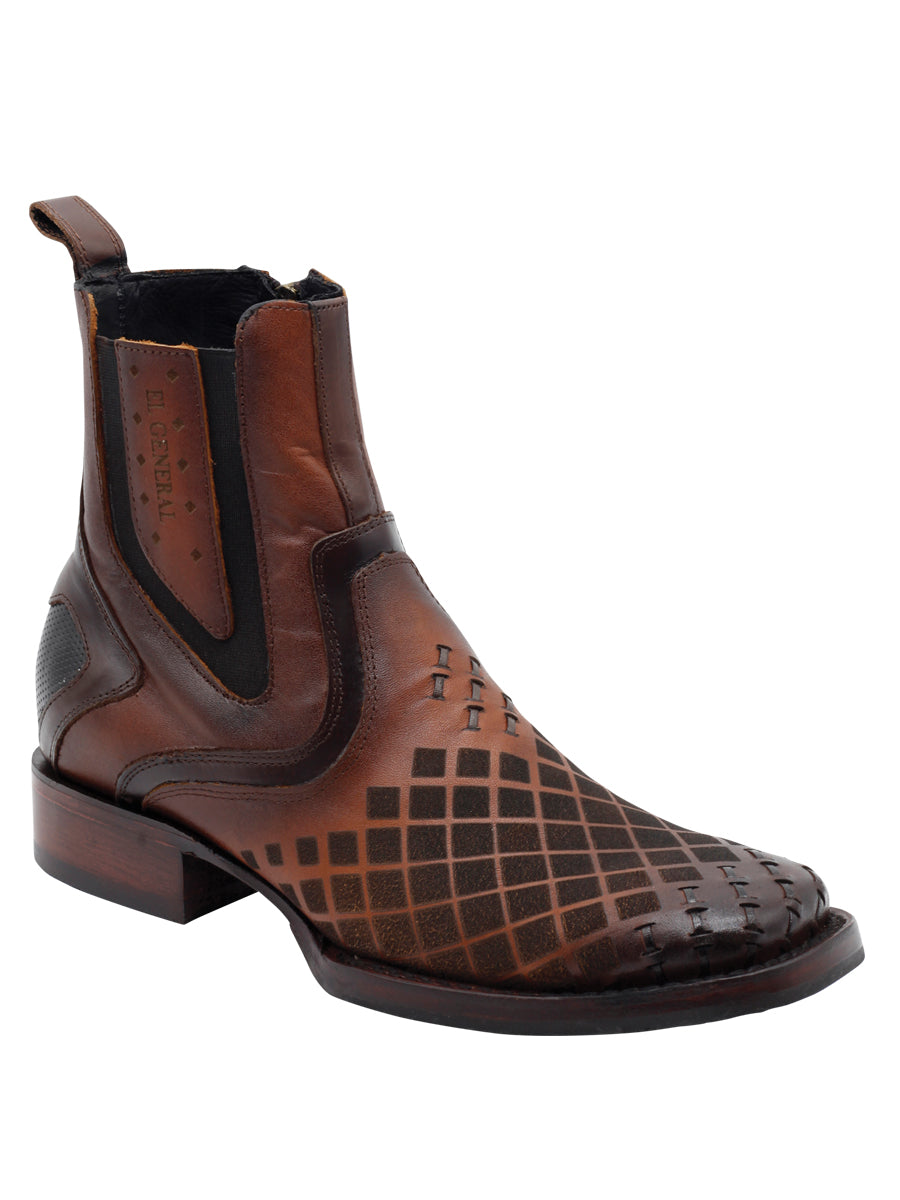 Men's El General Ankle Boots Pull Up- Brown 45675
