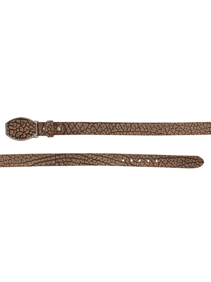 El General Men’s Western Belt - Bull Neck Print - Honey 45678
