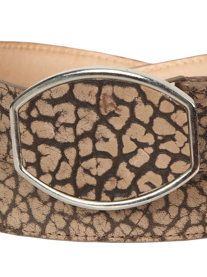 El General Men’s Western Belt - Bull Neck Print - Honey 45678