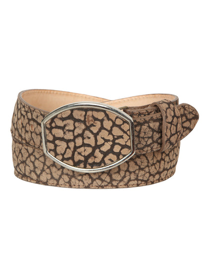 El General Men’s Western Belt - Bull Neck Print - Honey 45678