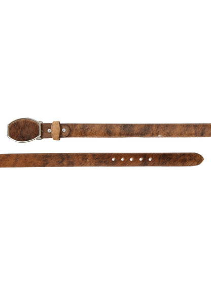El General Men’s Western Belt - Cowhide Hair Print - Honey 45680