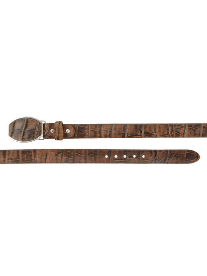 El General Men’s Western Belt - Macro Coco Print - Tobacco 45683