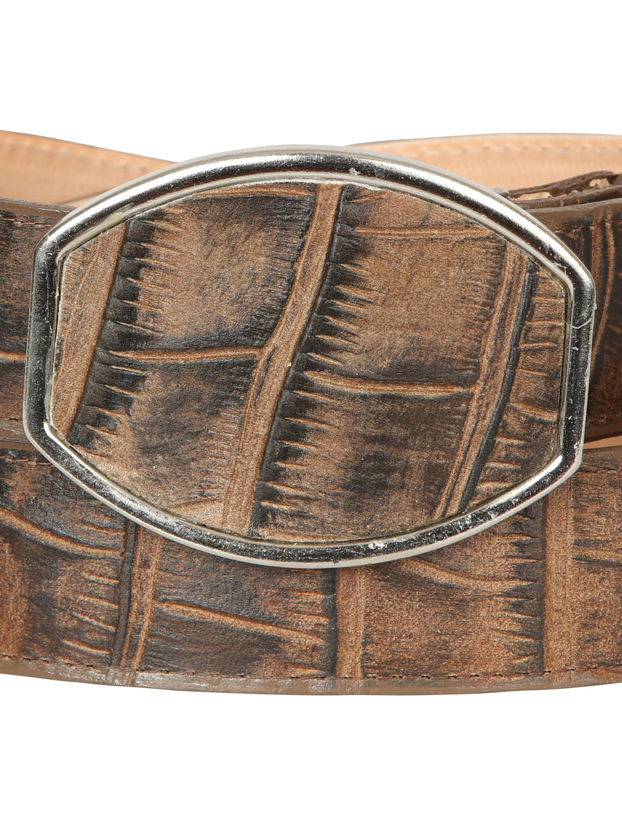 El General Men’s Western Belt - Macro Coco Print - Tobacco 45683