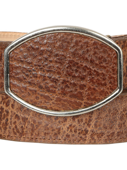 El General Men’s Western Belt - Elephant Print - Tobacco 45684