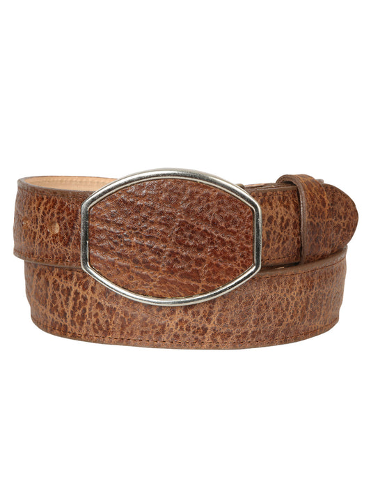 El General Men’s Western Belt - Elephant Print - Tobacco 45684