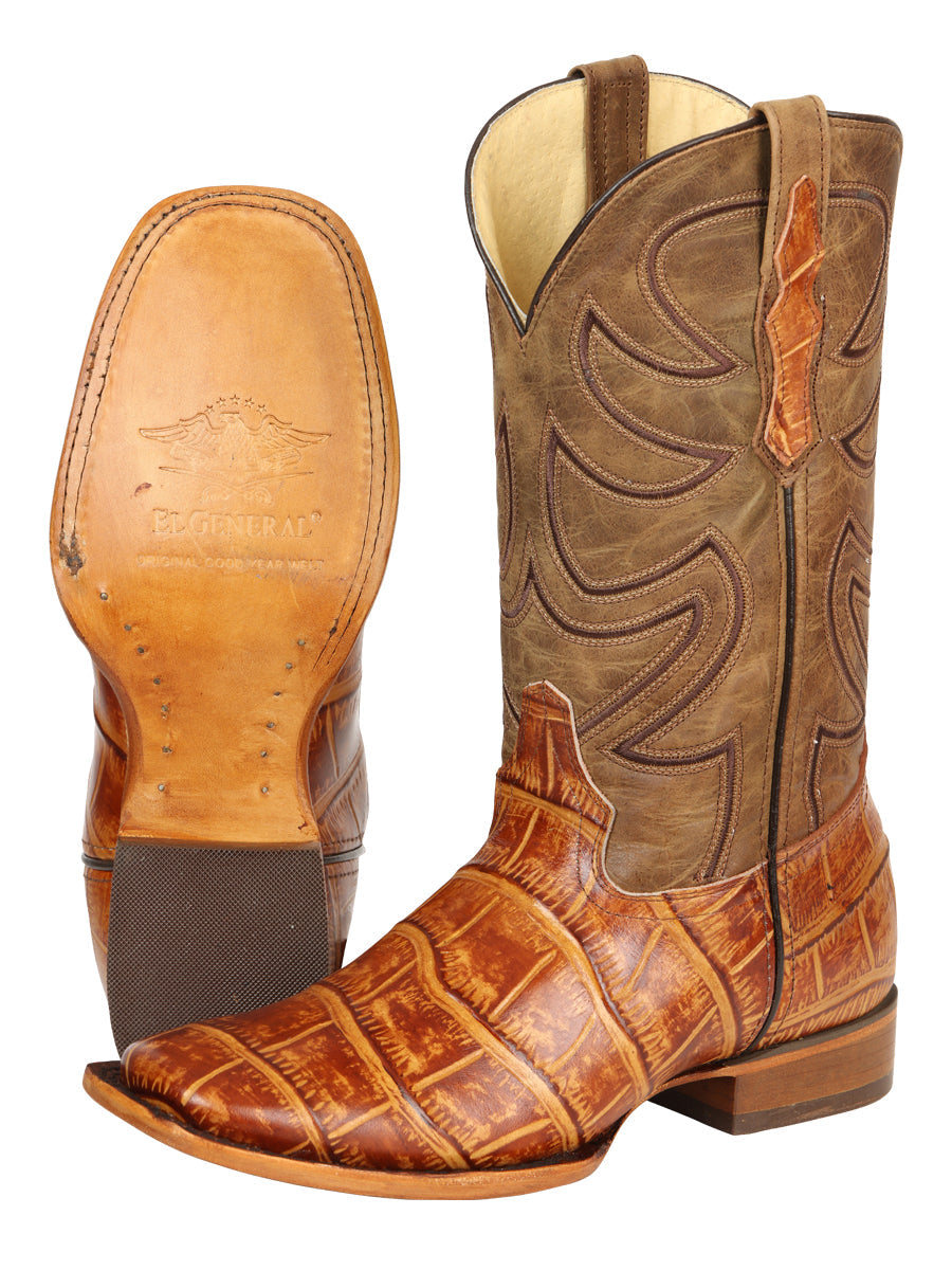 El General Men’s Rodeo Boots - Macro Coco Print - Honey 45764