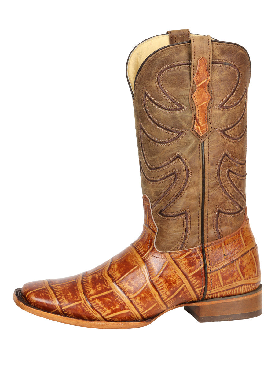 El General Men’s Rodeo Boots - Macro Coco Print - Honey 45764
