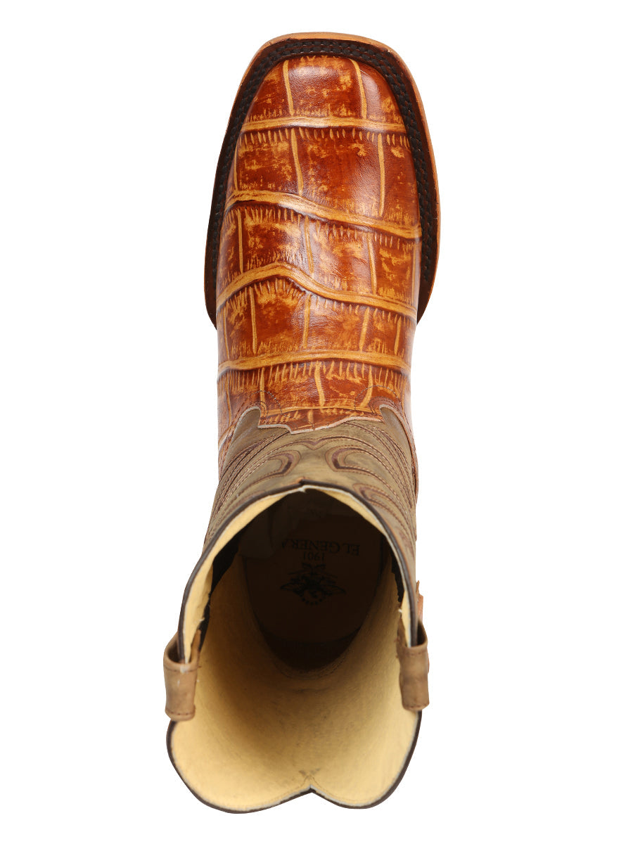 El General Men’s Rodeo Boots - Macro Coco Print - Honey 45764