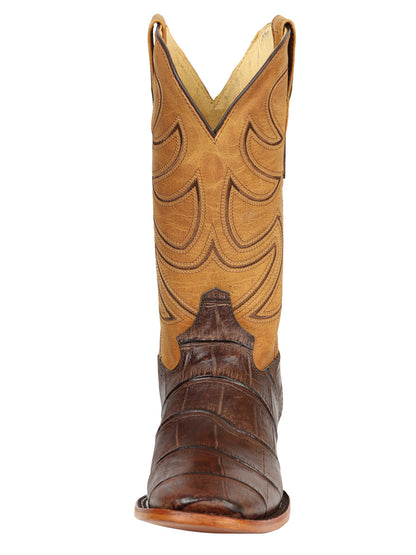 El General Men’s Rodeo Boots - Crocodile Print - Brown 45765