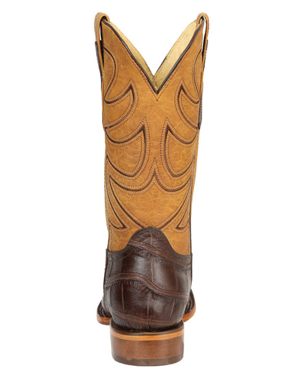 El General Men’s Rodeo Boots - Crocodile Print - Brown 45765