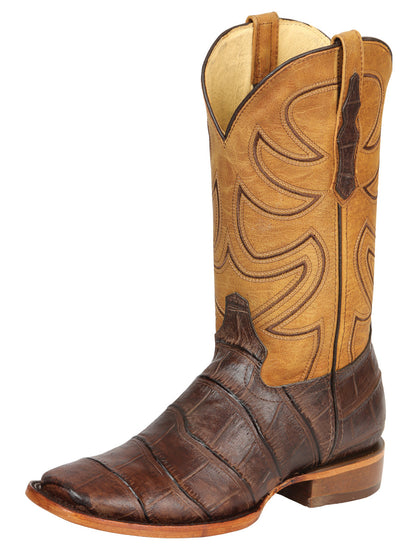 El General Men’s Rodeo Boots - Crocodile Print - Brown 45765