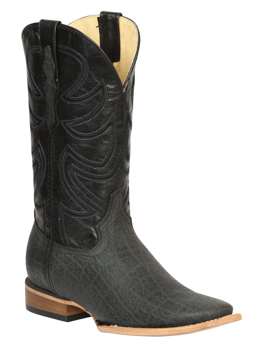 El General Men’s Rodeo Boots - Elephant Print - Black/Gray 45768