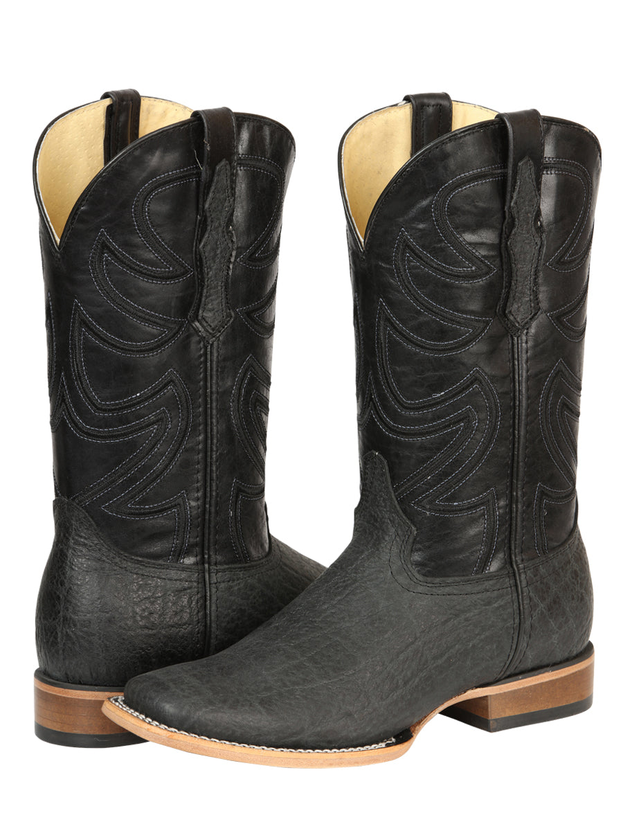 El General Men’s Rodeo Boots - Elephant Print - Black/Gray 45768