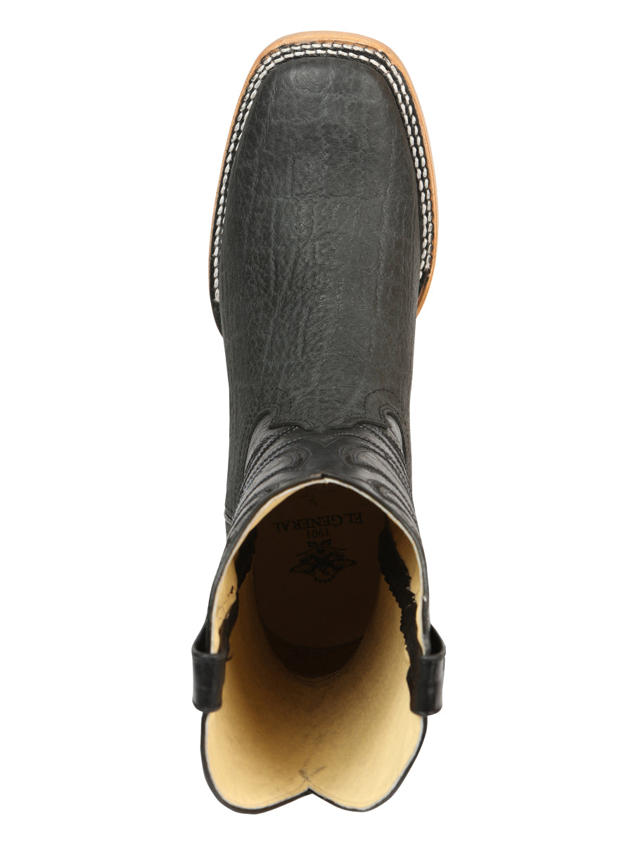 El General Men’s Rodeo Boots - Elephant Print - Black/Gray 45768