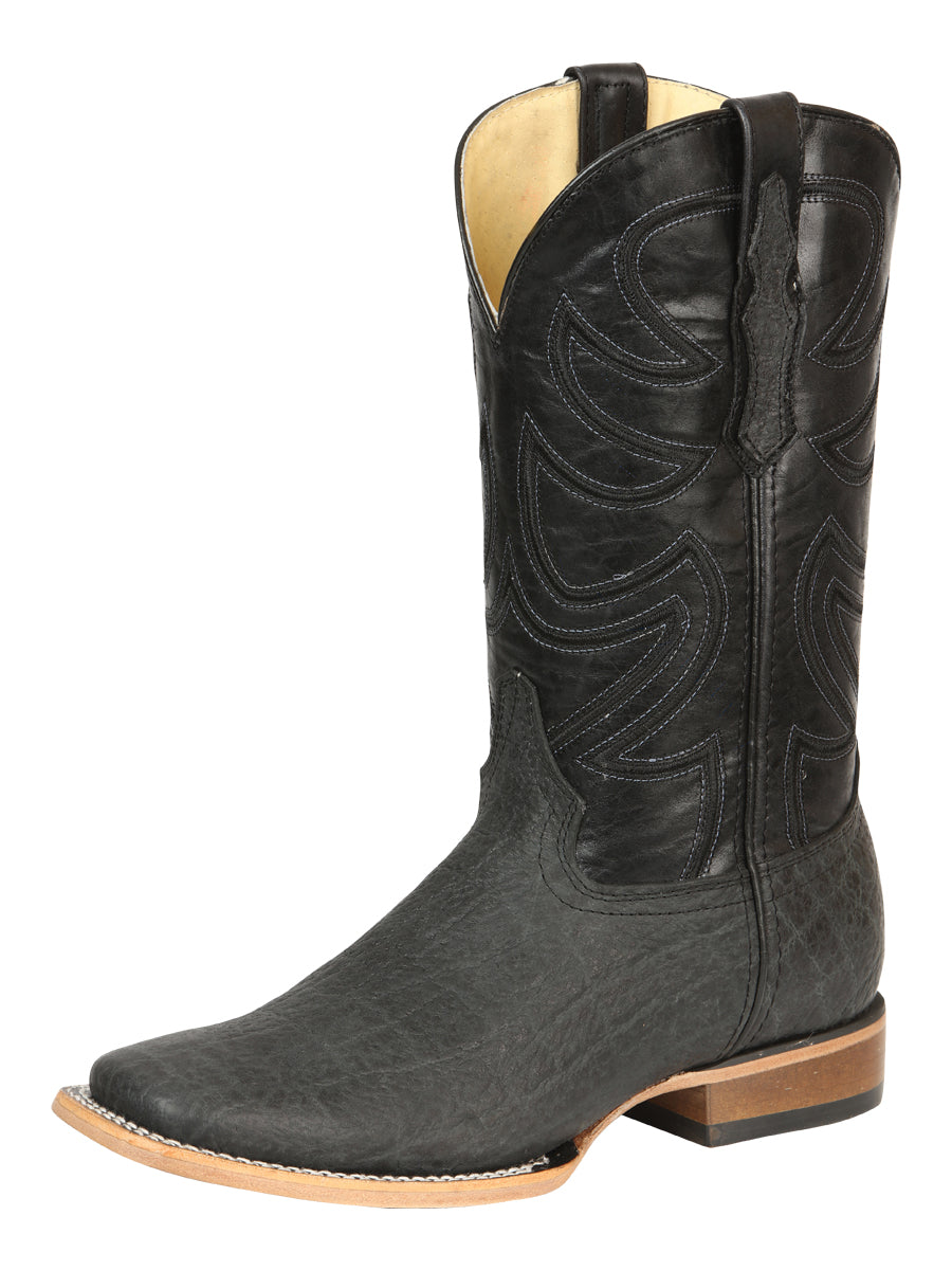 El General Men’s Rodeo Boots - Elephant Print - Black/Gray 45768
