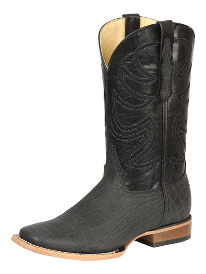 El General Men’s Rodeo Boots - Elephant Print - Black/Gray 45768