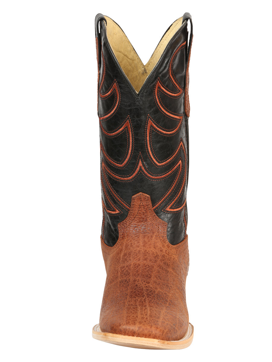 El General Men’s Rodeo Boots - Elephant Print - Cognac 45769