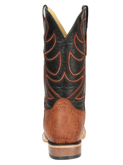 El General Men’s Rodeo Boots - Elephant Print - Cognac 45769