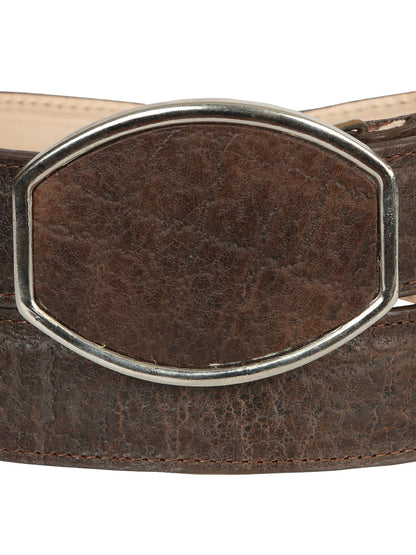 El General Men’s Western Belt - Elephant Print - Cognac 45773