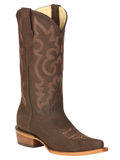 El General Women's Limited Edition Western Boot - Nobuck Camel  45778