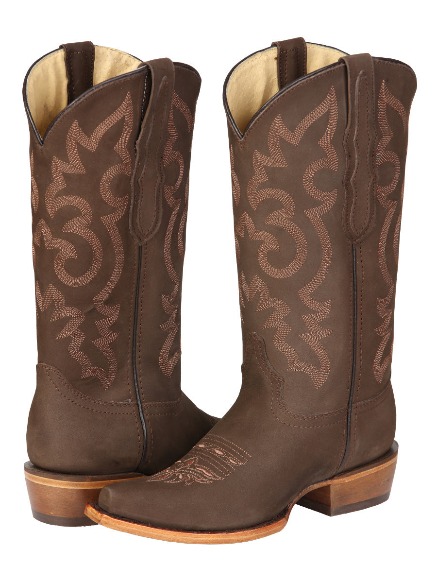 El General Women's Limited Edition Western Boot - Nobuck Camel  45778