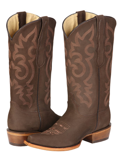 El General Women's Limited Edition Western Boot - Nobuck Camel  45778