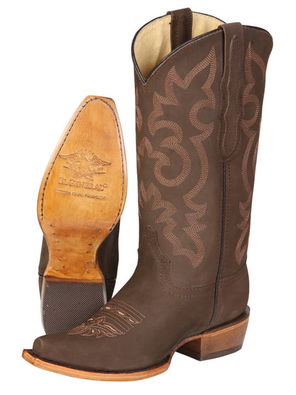 El General Women's Limited Edition Western Boot - Nobuck Camel  45778