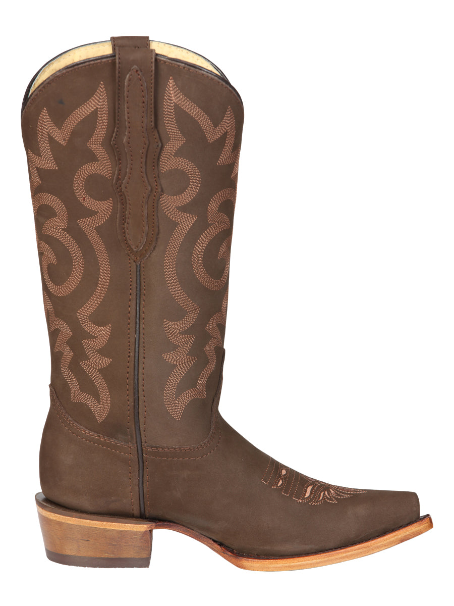 El General Women's Limited Edition Western Boot - Nobuck Camel  45778