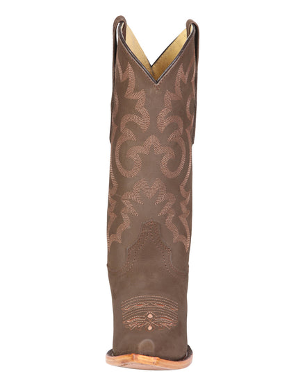 El General Women's Limited Edition Western Boot - Nobuck Camel  45778