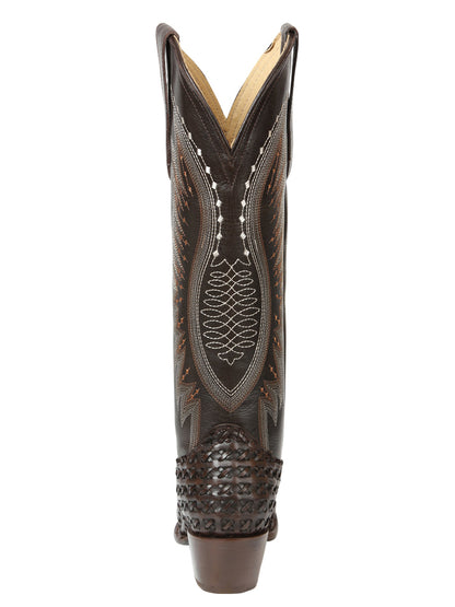 El General Women’s Embroidered Western Boots - Choco 45782
