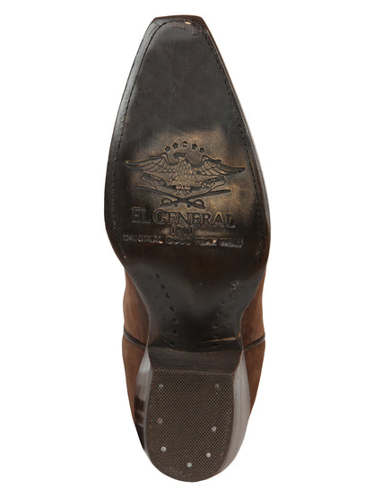 El General Women’s Embroidered Western Boots - Brown 45788