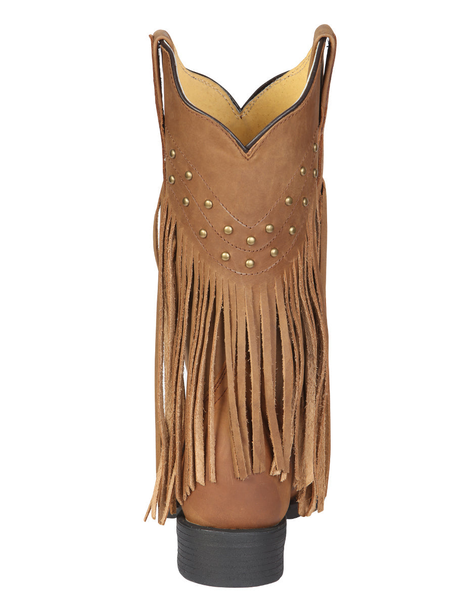 El General Women’s Fringe Western Boots - Honey 45799