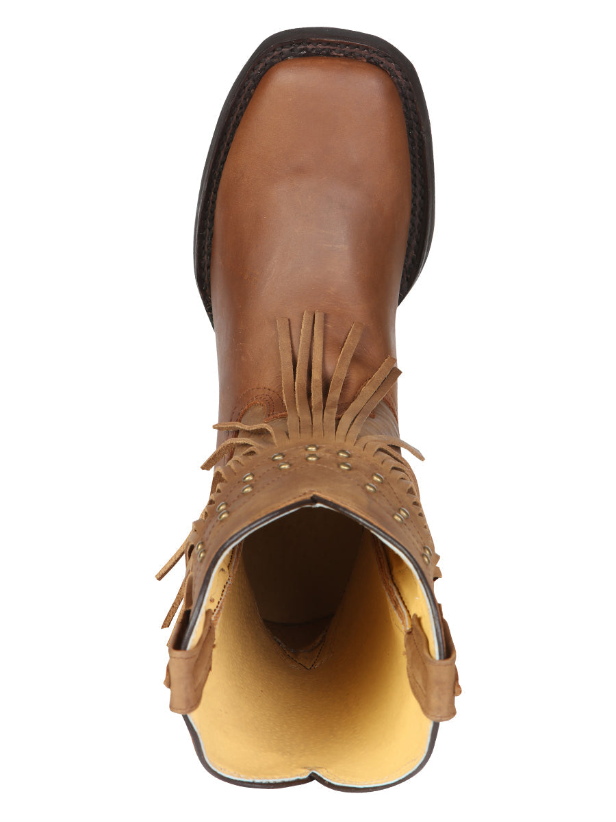 El General Women’s Fringe Western Boots - Honey 45799
