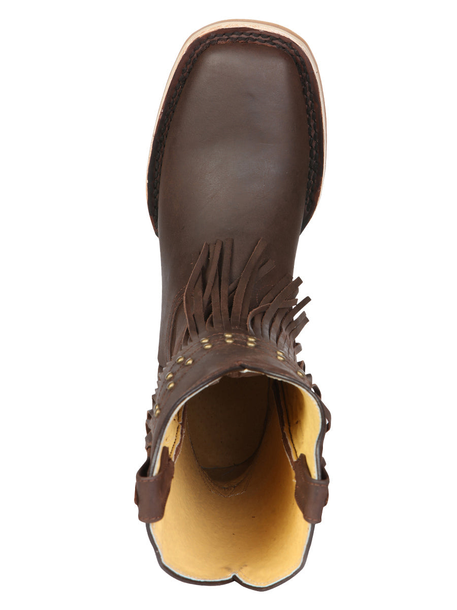 El General Women’s Fringe Western Boots - Brown 45800