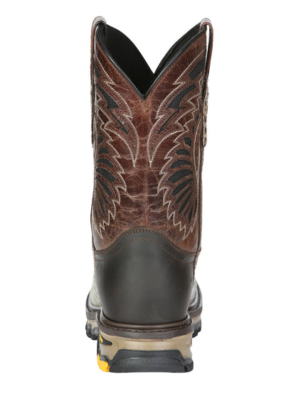 Men's El General Work Boots Caiman Print Leather - Sand 45816