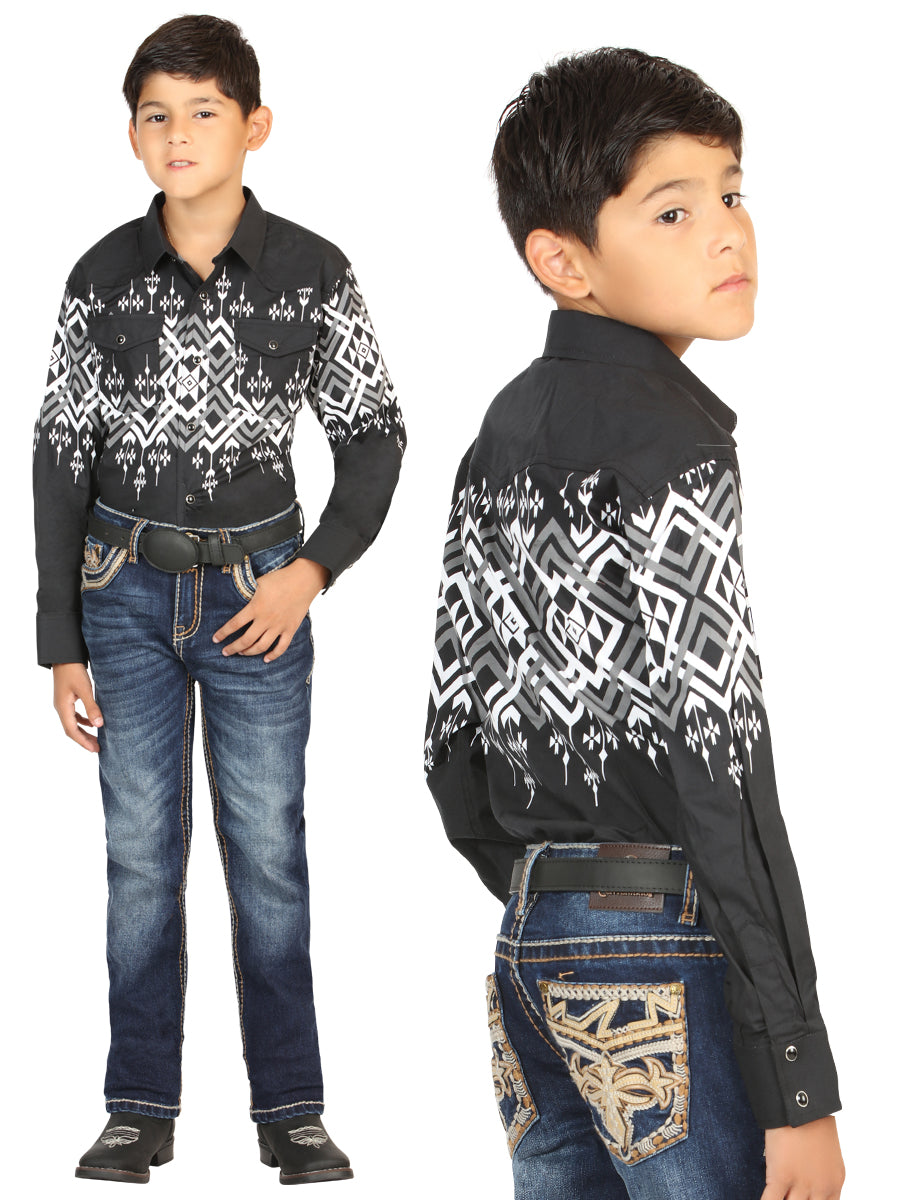 Boys Centenario Premium Bootcut Jeans - Medium Blue Denim  45842