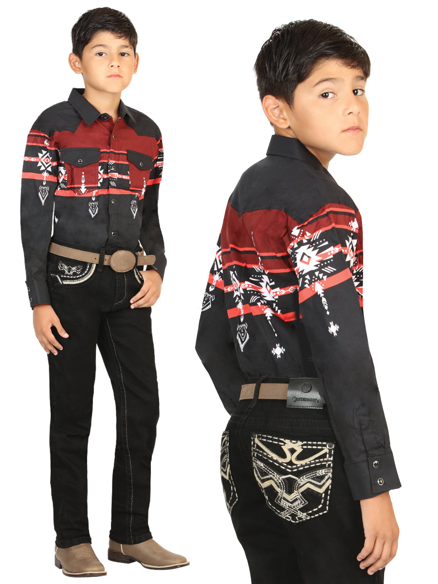 Boys Centenario Premium Bootcut Jeans - Black Denim 45843